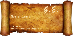 Ganz Emma névjegykártya